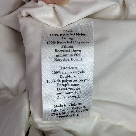 Everlane The ReDown Puffer Vest Bone Ivory White M - Picture 6 of 6
